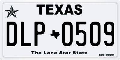 TX license plate DLP0509