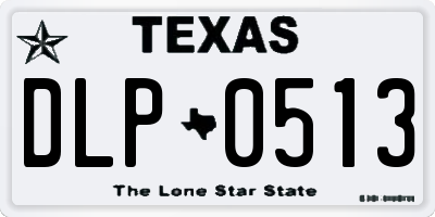 TX license plate DLP0513