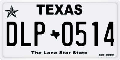 TX license plate DLP0514