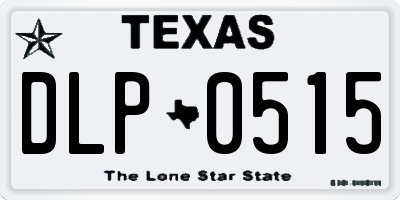 TX license plate DLP0515