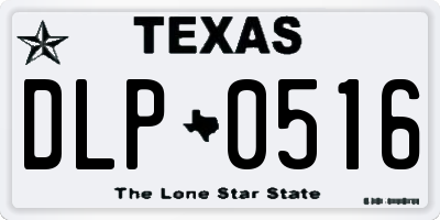 TX license plate DLP0516