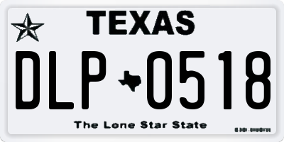 TX license plate DLP0518