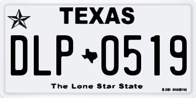 TX license plate DLP0519