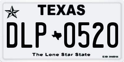 TX license plate DLP0520