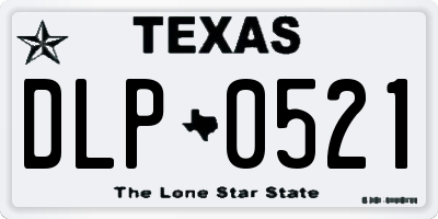 TX license plate DLP0521