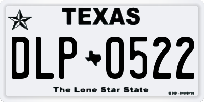 TX license plate DLP0522