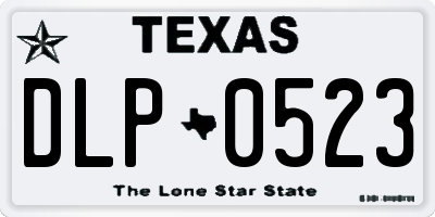 TX license plate DLP0523