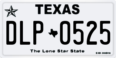 TX license plate DLP0525