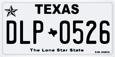 TX license plate DLP0526