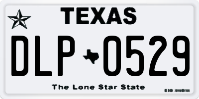 TX license plate DLP0529