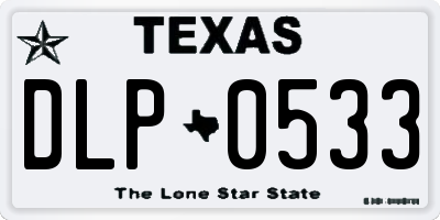 TX license plate DLP0533