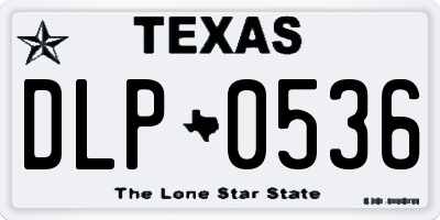 TX license plate DLP0536