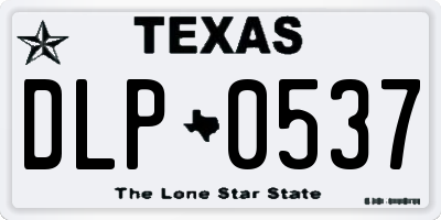 TX license plate DLP0537