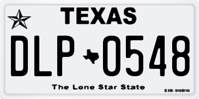 TX license plate DLP0548