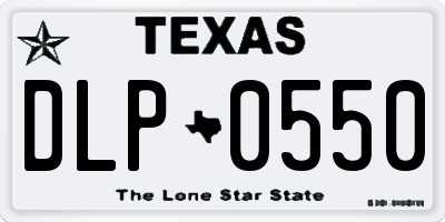 TX license plate DLP0550