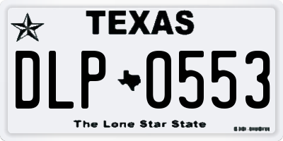 TX license plate DLP0553