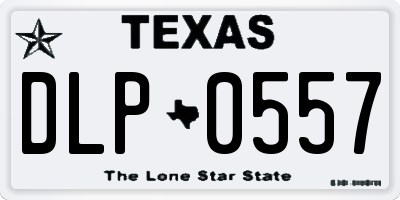 TX license plate DLP0557