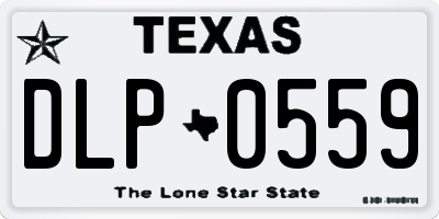 TX license plate DLP0559