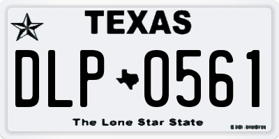 TX license plate DLP0561