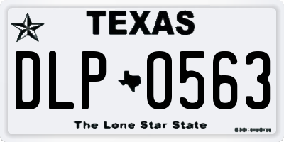 TX license plate DLP0563