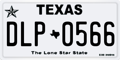 TX license plate DLP0566