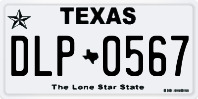 TX license plate DLP0567
