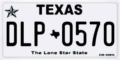 TX license plate DLP0570