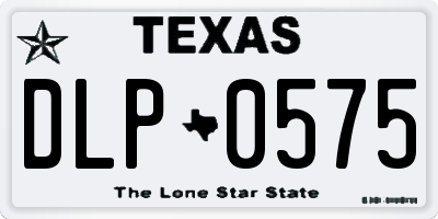 TX license plate DLP0575