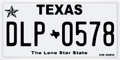 TX license plate DLP0578