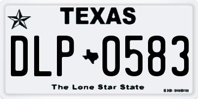 TX license plate DLP0583