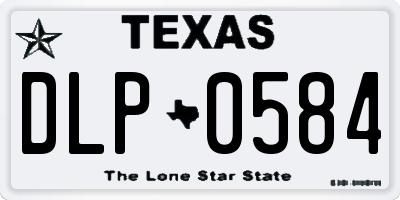 TX license plate DLP0584