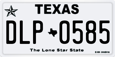 TX license plate DLP0585