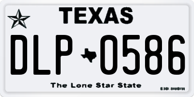 TX license plate DLP0586