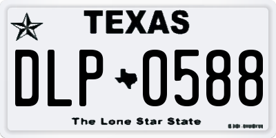TX license plate DLP0588