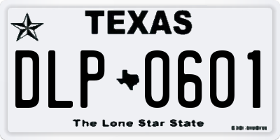 TX license plate DLP0601