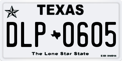 TX license plate DLP0605