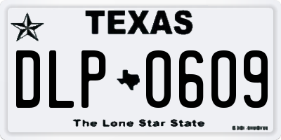 TX license plate DLP0609