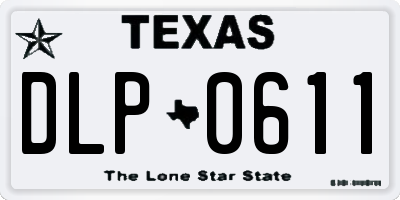 TX license plate DLP0611