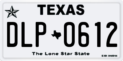 TX license plate DLP0612