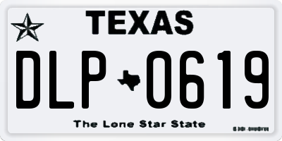 TX license plate DLP0619
