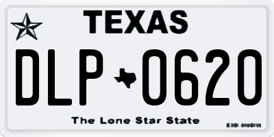 TX license plate DLP0620