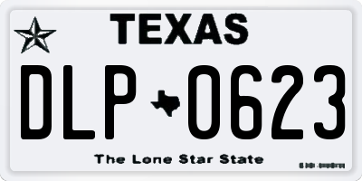 TX license plate DLP0623