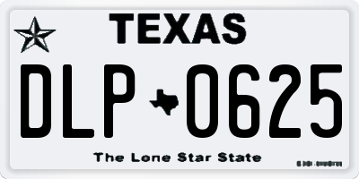 TX license plate DLP0625