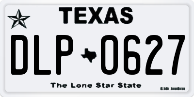 TX license plate DLP0627
