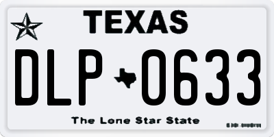 TX license plate DLP0633