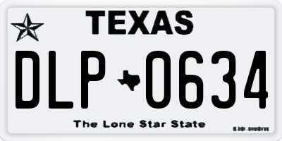 TX license plate DLP0634