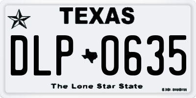 TX license plate DLP0635