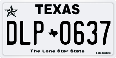 TX license plate DLP0637