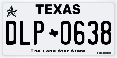 TX license plate DLP0638