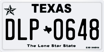 TX license plate DLP0648